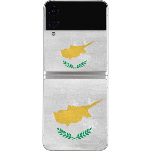 Cyprus Flag Distressed Galaxy Z Flip4 5G Skin